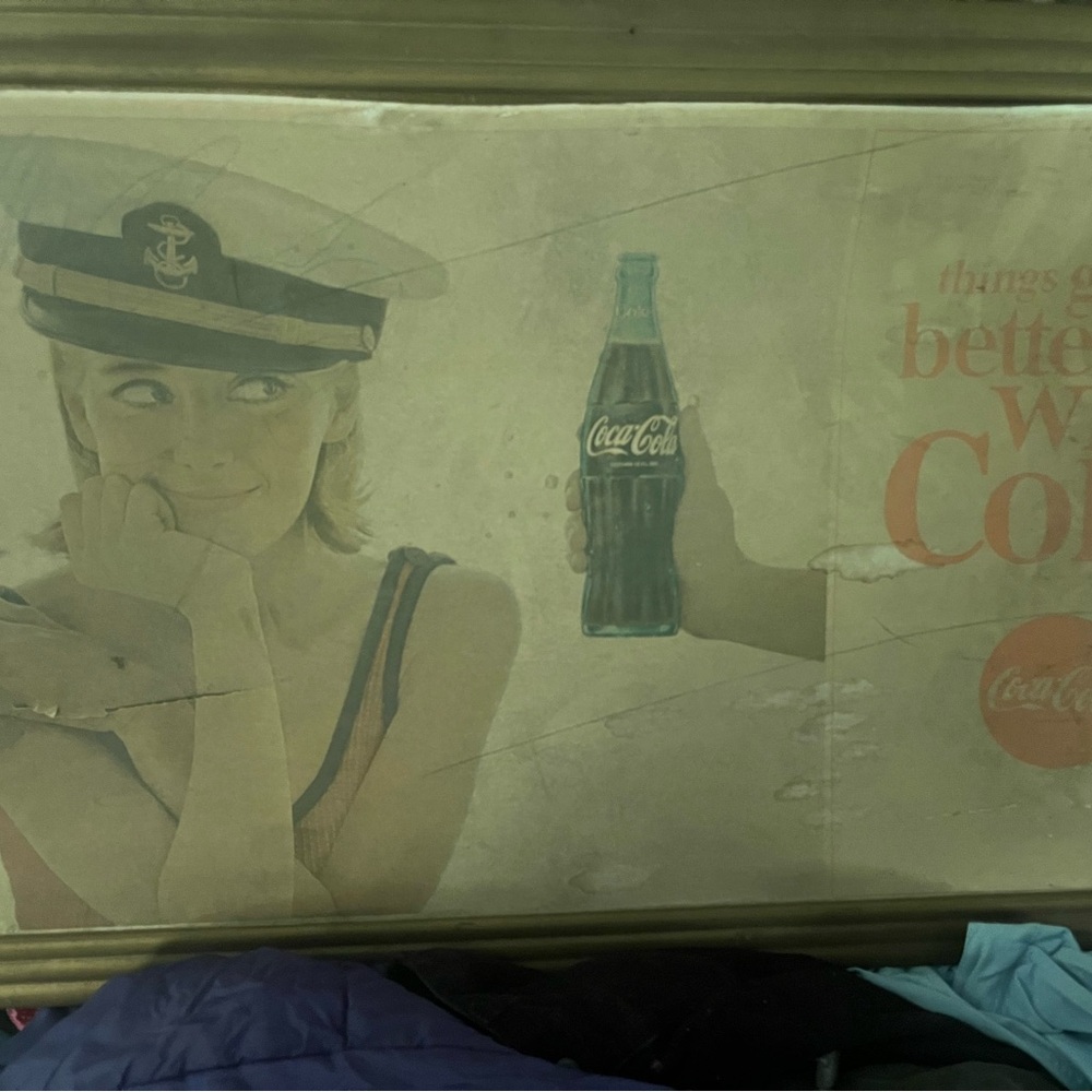 Coca Cola Nautical Theme Frame - Red, Blue, Cream